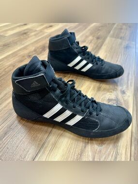 Adidas HVC 2 Wrestling Shoes AQ3325, Black, Men’s 10.5